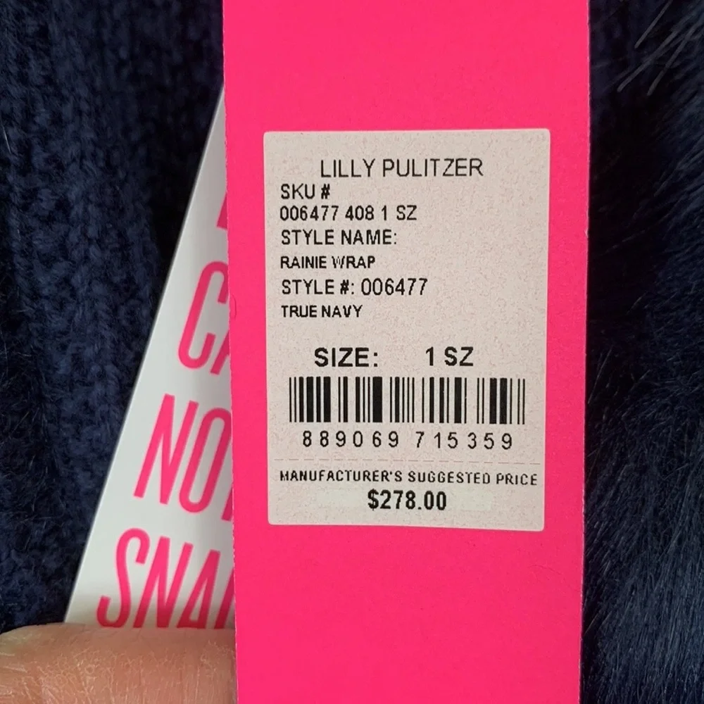 NWT Lilly Pulitzer Rainie navy sweater wrap